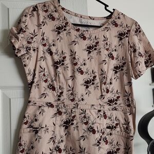 Blush Pink Peplum Sundress with Flutter Sleeves